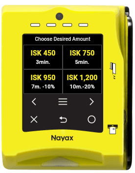 Nayax VPOST með 4 verðmöguleika